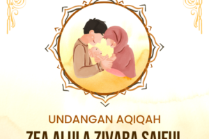 Undangan Aqiqah Zea Alula Zivara Saiful